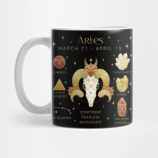 Crystal Zodiac Aries Collage Mug